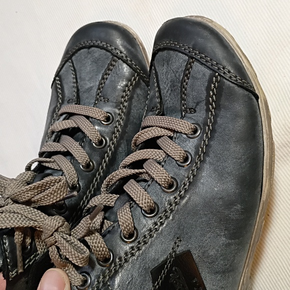 Rieker Lace Up Grungy Ankle Boots EU 38 - Picture 7 of 8
